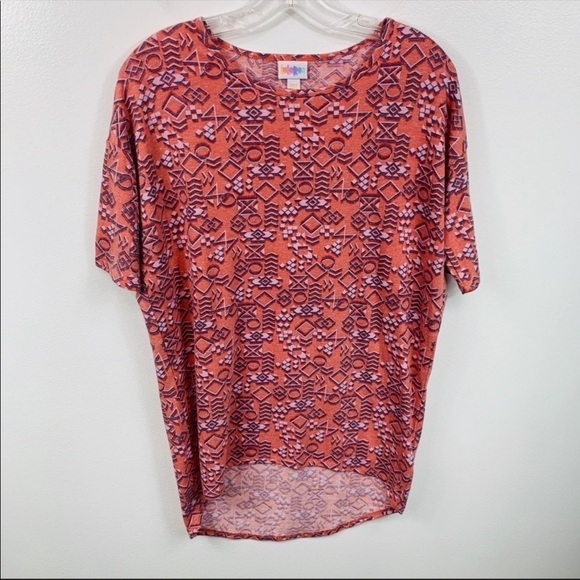 LuLaRoe Pink Aztec Print Tunic Top XXS - Picture 6 of 6